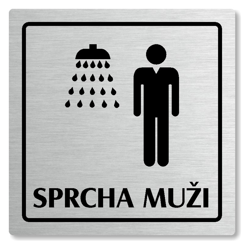 Sprcha muži, 100x100mm, stříbrná, Arizona